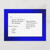 Abend Blue UAWG with Entree Choice Einladungspostkarte (Rückseite)