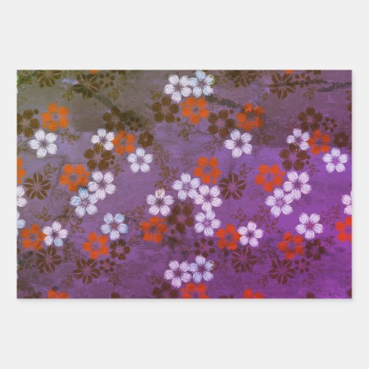 Abend blüht geschenkpapier set (Vorderseite 3)