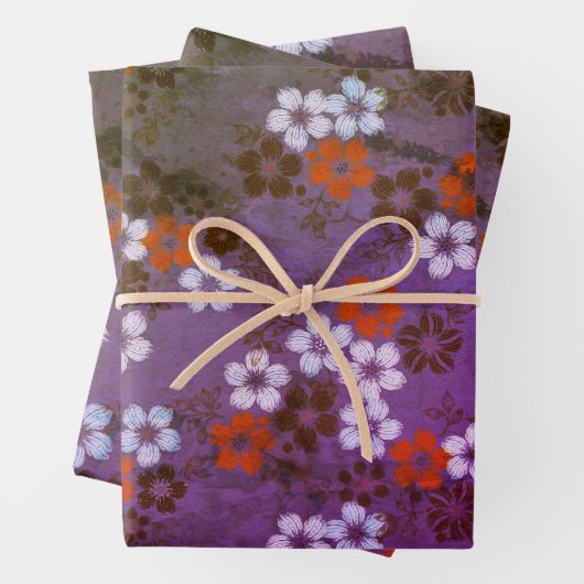 Abend blüht geschenkpapier set (Beispiel)