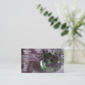 Abend-Blume Visitenkarte (Stehend Vorderseite)