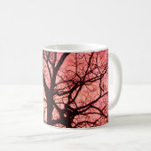 Abend Blush Tree Silhouette Kaffeetasse (VorderseiteRechts)