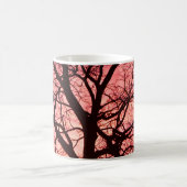 Abend Blush Tree Silhouette Kaffeetasse (Mittel)