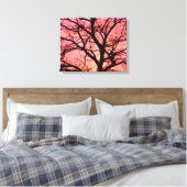 Abend Blush Tree Silhouette Leinwanddruck (Insitu (Schlafzimmer))