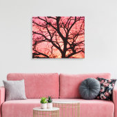 Abend Blush Tree Silhouette Leinwanddruck (Insitu (Wohnzimmer))
