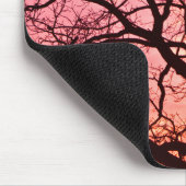 Abend Blush Tree Silhouette Mousepad (Ecke)