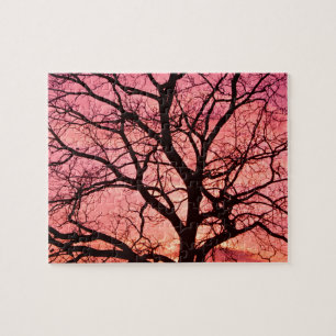 Abend Blush Tree Silhouette Puzzle