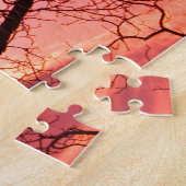 Abend Blush Tree Silhouette Puzzle (Seite)