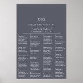 Abend Boho Alphabetische Hochzeitssattelkarte Poster (Vorne)