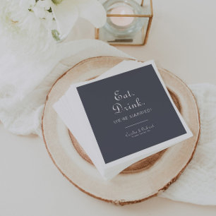 Abend Boho essen Drink Wir sind Verheiratet Hochze Serviette
