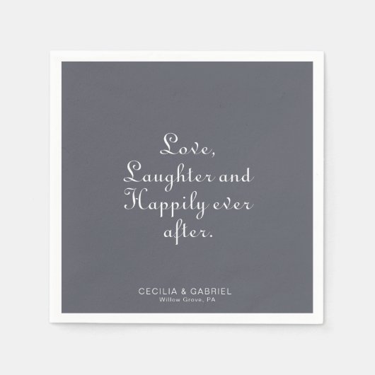 Abend Boho Liebe Lachen und glücklich immer nach Serviette (Vorderseite)