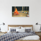 Abend Bonfire im Riesenwaldhaus Leinwanddruck (Insitu (Schlafzimmer))