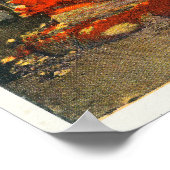 Abend Bonfire im Riesenwaldhaus Poster (Ecke)