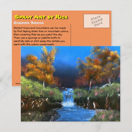 Abend Brook Postkarte (Vorne/Hinten)