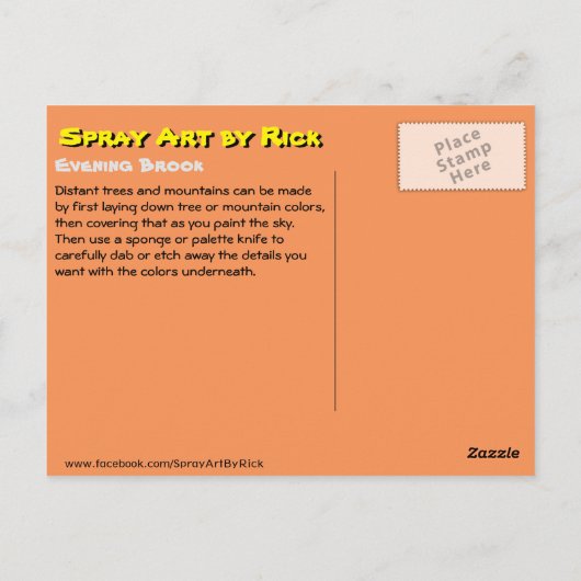 Abend Brook Postkarte (Rückseite)