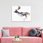 Abend Buck Leinwanddruck (Insitu (Wohnzimmer))