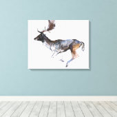 Abend Buck Leinwanddruck (Insitu (Holzboden))