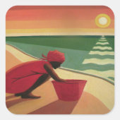 Abend Calm 2003 Quadratischer Aufkleber (Vorderseite)