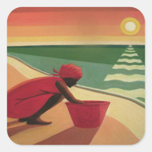 Abend Calm 2003 Quadratischer Aufkleber