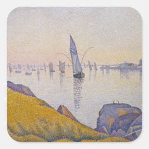 Abend Calm, Concarneau Quadratischer Aufkleber