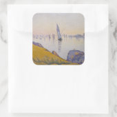 Abend Calm, Concarneau Quadratischer Aufkleber (Tasche)
