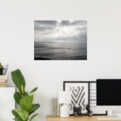 Abend Calm Seascape Foto Cornwall Poster (Heimbüro)