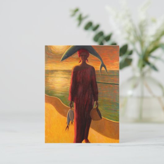 Abend Catch Postkarte (Stehend Vorderseite)