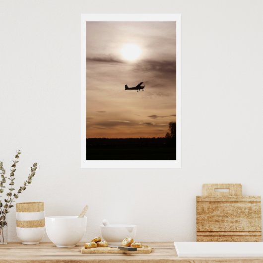 Abend Cessna 182 Poster (Küche)