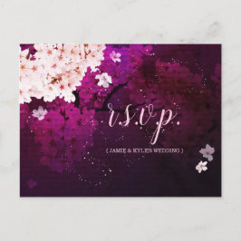 Abend Cherry Blossom Wedding Menü UAWG Postkarte