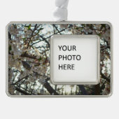 Abend Cherry Blossoms II Frühjahr Sonnenuntergang Rahmen-Ornament Silber (Vorderseite)