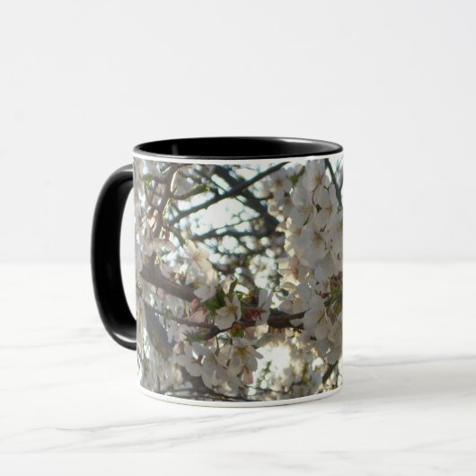 Abend Cherry Blossoms II Frühjahr Sonnenuntergang Tasse (Vorderseite Links)