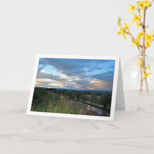 Abend Country Sky Landschaft Karte (Gelbe Blume)