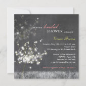 Abend Dandelion Chalkboard Brautparty Einladung (Vorderseite)