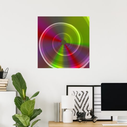 Abend Dawn Psychedelic Hypnotic Swirl Poster (Heimbüro)