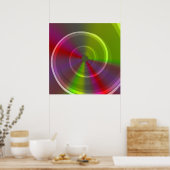 Abend Dawn Psychedelic Hypnotic Swirl Poster (Küche)