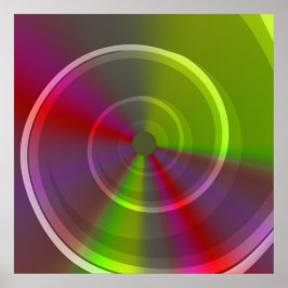 Abend Dawn Psychedelic Hypnotic Swirl Poster