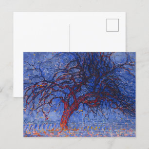 Abend: Der Rote Baum (1910) von Piet Mondrian Postkarte