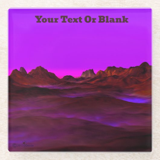 Abend der ruhigen Wüste Glasuntersetzer (Vorderseite)