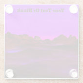 Abend der ruhigen Wüste Glasuntersetzer (Rückseite)