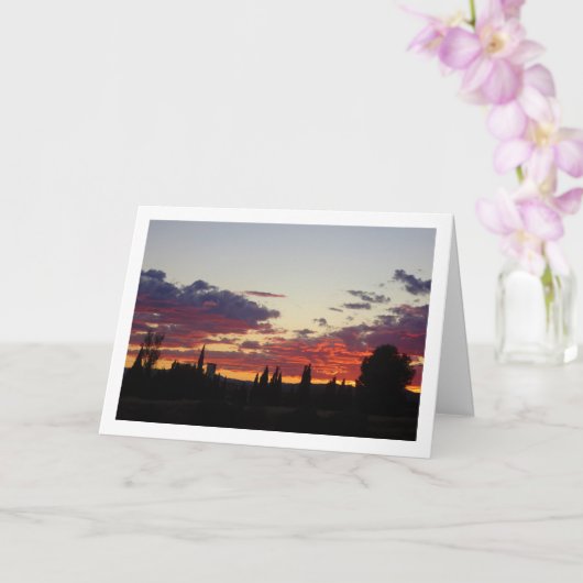 Abend der Silhouette Karte (Orchidee)