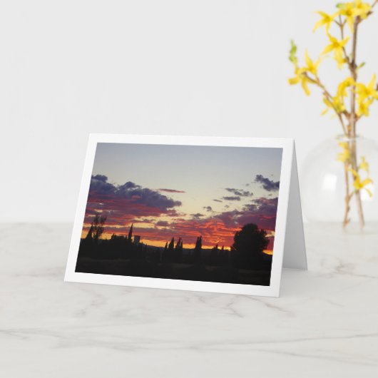 Abend der Silhouette Karte (Gelbe Blume)