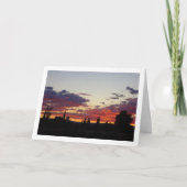 Abend der Silhouette Karte (Vorderseite)