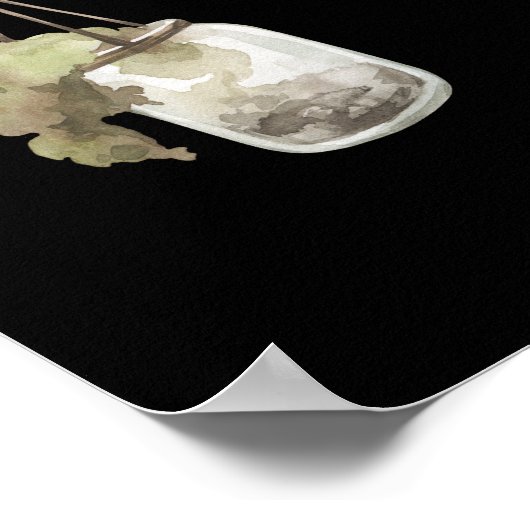 Abend der Zweigstelle Mason Jars Sitzplan Poster (Ecke)