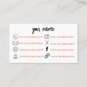 Abend Derset Business Card Visitenkarte (Rückseite)