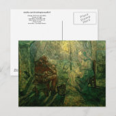 Abend, die Uhr, Vincent van Gogh Postkarte (Vorne/Hinten)