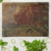 Abend - Die Uhr von Vincent van Gogh Geschirrtuch (Gefaltet)