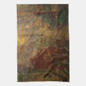 Abend - Die Uhr von Vincent van Gogh Geschirrtuch (Vertikal)