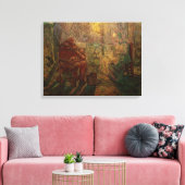 Abend - Die Uhr von Vincent van Gogh Leinwanddruck (Insitu (Wohnzimmer))
