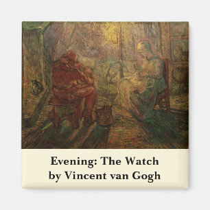 Abend - Die Uhr von Vincent van Gogh Magnet