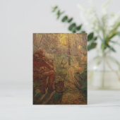 Abend - Die Uhr von Vincent van Gogh Postkarte (Stehend Vorderseite)