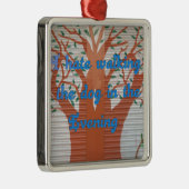 "Abend Dog Walk Dread" - Ich hasse es, den Hund zu Ornament Aus Metall (Rechts)